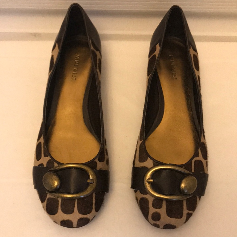 🐾Nine West animal print flats